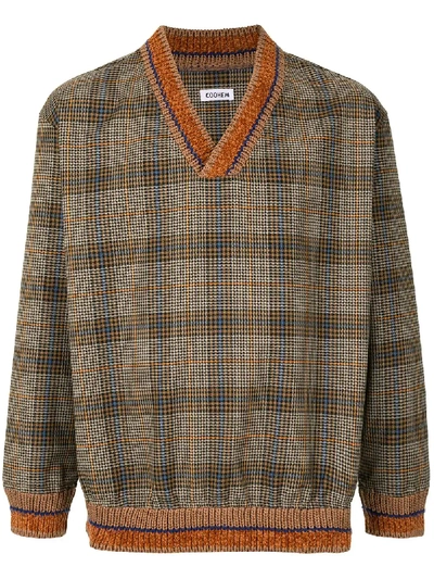 Coohem Prince Of Wales Check Top In Brown