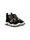 N°21 TEEN LOGO PLAQUE HIGH-TOP trainers