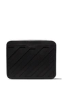 OFF-WHITE LEATHER CLUTCH BAG
