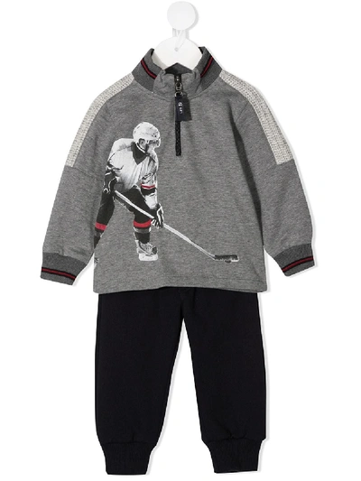Lapin House Babies' Hockey Tracksuit In Grey