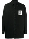 RAF SIMONS DENIM LOGO PATCH BUTTONED SHIRT