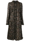 DOLCE & GABBANA TWEED SINGLE-BREASTED COAT