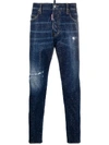 DSQUARED2 GLASS-STUDDED SKATER JEANS