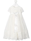 Dolce & Gabbana Silk Chiffon And Lace Dress In White
