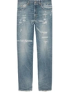 GUCCI ECO-BLEACHED ORGANIC DENIM JEANS