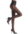Commando Leopard-pattern Sheer Tights In Black