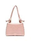 KASSL EDITIONS PINK LADY PADDED SATIN SHOULDER BAG