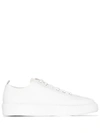 GRENSON WHITE LEATHER LOW TOP SNEAKERS