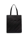 OFF-WHITE BLACK LAYERED LEATHER TOTE BAG