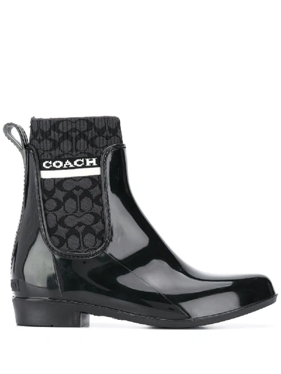 Coach Rivington Pull-on Ankle Boots In Black