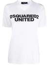 Dsquared2 Logo Print Cotton T-shirt In White