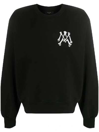 Amiri Bones Print Cotton Sweatshirt In Black