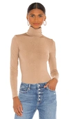 Wolford Colorado Turtleneck String Bodysuit In Latte