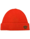 VERSACE MEDUSA HEAD RIBBED-KNIT BEANIE