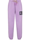 NATASHA ZINKO LOGO-PATCH TAPERED-FIT TRACK PANTS