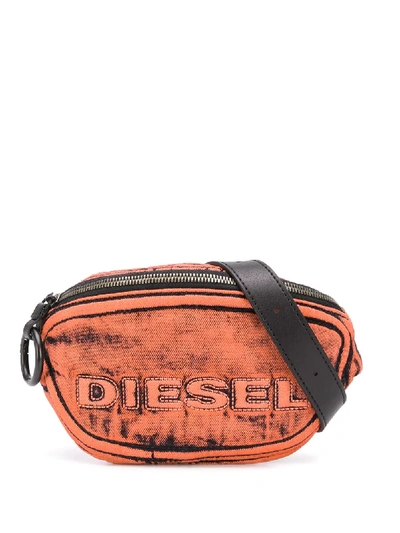 Diesel Adria P Overdyed Belt Bag In Red