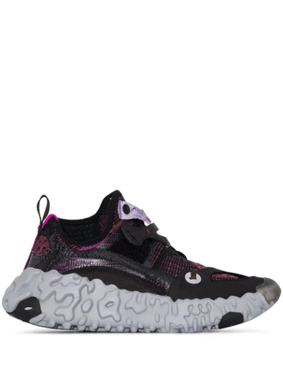 Nike Black & Pink Ispa Overreact Flyknit Sneakers