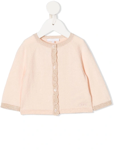 Chloé Babies' Button-down Cardigan In Pink