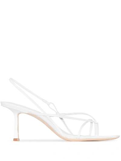 Studio Amelia White 2.42 75 Leather Sandals