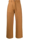 Massimo Alba Houndstooth Pattern Pants In Orange In Neutrals