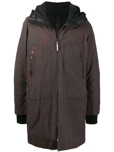 Isaac Sellam Experience Leather Patch Work Jacket In Brown