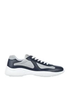 Prada Men Two-tone Leather And Tech Fabric Sneakers In Multi