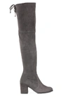 Stuart Weitzman Tieland Suede Over-the-knee Boots In Slate