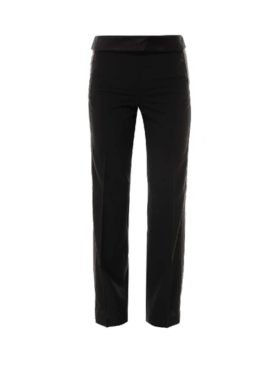 Burberry Trouser With Silk Details - Atterley In Black