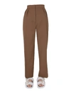 Marni Virgin Wool Trousers In Marrone
