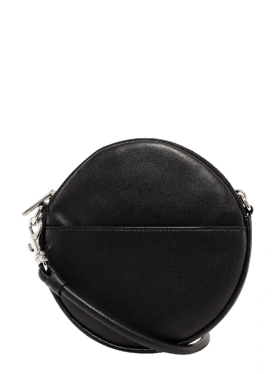 Mm6 Maison Margiela Faux Leather Circle Crossbody Bag In Black