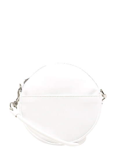 Mm6 Maison Margiela Faux Leather Circle Crossbody Bag In White