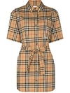 BURBERRY RACHEL VINTAGE CHECK SHIRT DRESS