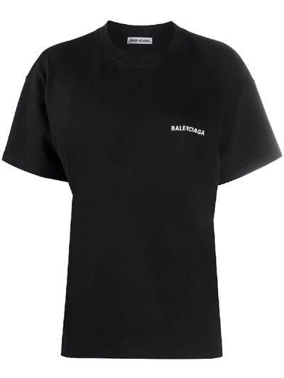 Balenciaga Logo-print T-shirt In Black