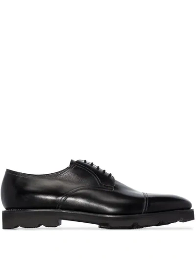 John Lobb X Browns 50 Loe Leather Oxford Shoes In Black