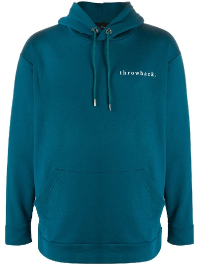Throwback Logo Hoodie In Blue