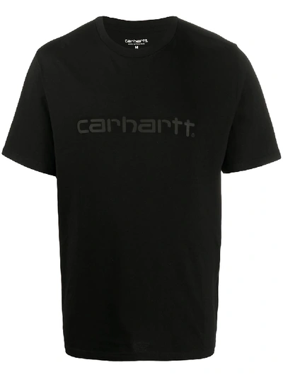 Carhartt Script Reflective Logo T-shirt In Black