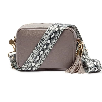 Elie Beaumont Crossbody Grey Python Strap