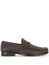 Ferragamo Rolo Gancini Loafers In Brown