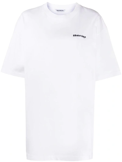 Balenciaga 1917 Strike-print Oversized Vintage T-shirt In White