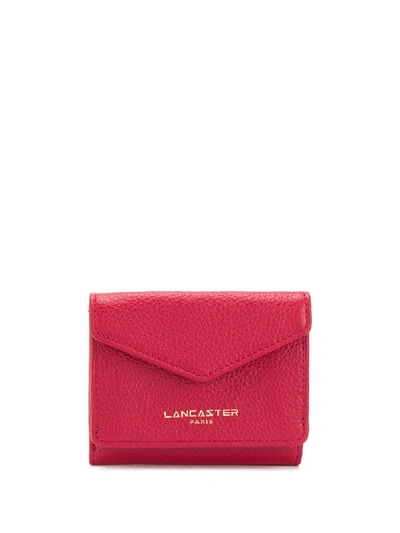 Lancaster Compact Logo Wallet In Red