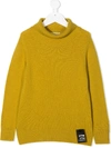 PAOLO PECORA LOGO PATCH ROLL NECK JUMPER