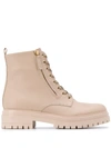 Gianvito Rossi Martis 40 Leather Ankle Boots In Neutrals