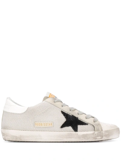 Golden Goose Low-top Leather Sneakers Featuring Star Detail In Neutral