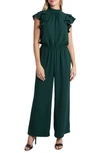 1.state Flutter Sleeve Jumpsuit In Evening Green