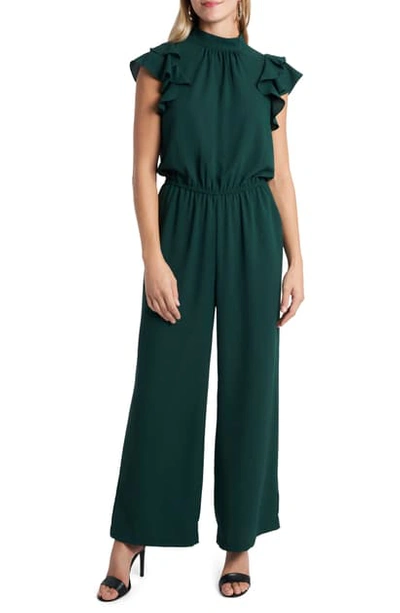 1.state Flutter Sleeve Jumpsuit In Evening Green