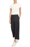 Theory 'good Linen' Wide Leg Pull-on Pants In Concord