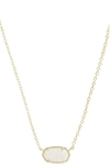 Kendra Scott Elisa Pendant Necklace In Iridescent Drusy/ Gold