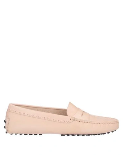 Tod's Loafers In Pale Pink
