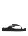 The Row Flip Flops In Black