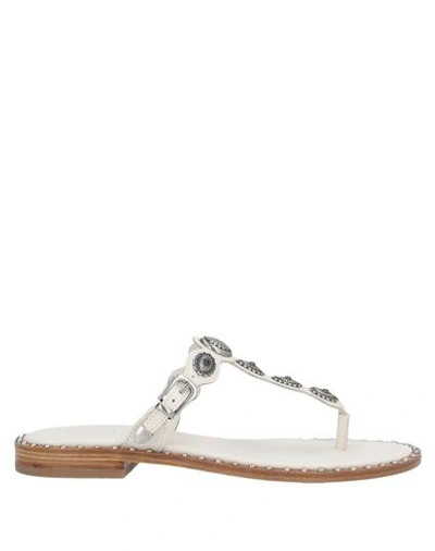 Ash Toe Strap Sandals In Ivory